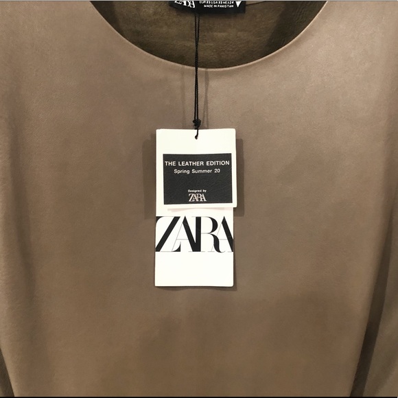 BNWT Zara Real Leather Dress size XS - Picture 5 of 5